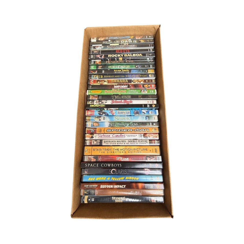 Mixed DVD Movie Lot 20+ Titles Action Sci-Fi Comedy Western 2000s Media Workwear
